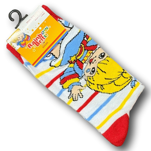 3/$20 Rainbow Brite Retro Funny Novelty Crew Socks - NWT - Picture 2 of 2